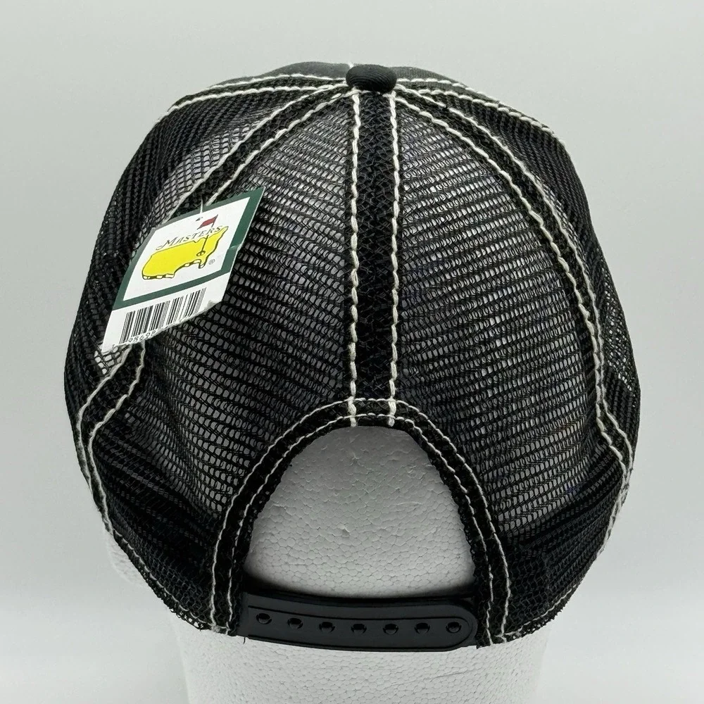 Masters Tournament Augusta National Golf Trucker Hat Black Mesh Snapback NWT